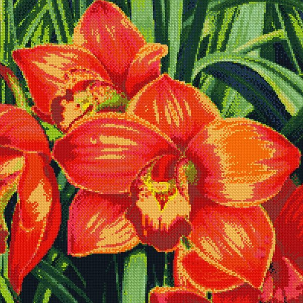 Картина стразами "Красные орхидеи" - фото 1 - id-p21614897