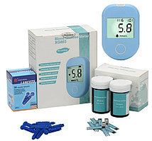 Глюкометр Blood Glucose Meter XG803 (для измерения уровня глюкозы в крови 50 ланцетов +50 тест-полосок)