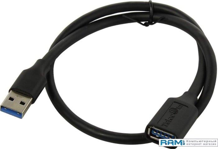 Удлинитель Telecom USB Type-A TUS708-1m (1 м, черный) - фото 1 - id-p175488722