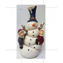 Статуэтка снеговик с детьми 29см. арт. нф-278