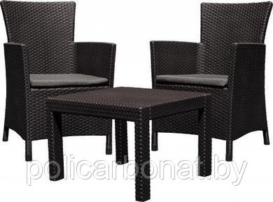 Набор мебели Rosario balcony set (два кресла, столик), коричневый - фото 1 - id-p107896703