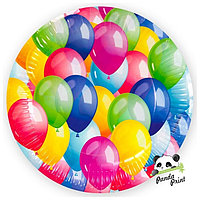 Тарелка 230 мм Воздушные шары, разноцветные, 6 шт