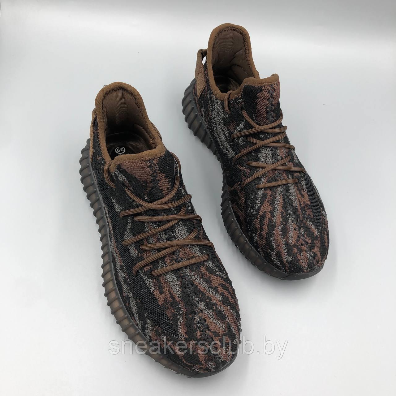 Кроссовки сетка Strobbs черно-коричневые женские / подростковые yeezy 350 - фото 4 - id-p175495790