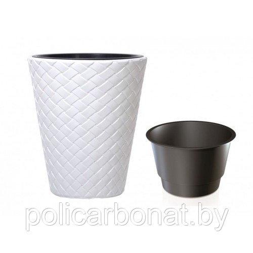 Горшок пластиковый Flower pot MATUBA 400, белый - фото 1 - id-p107896631