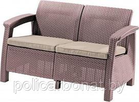 Скамья двухместная CORFU II LOVE SEAT, капучино