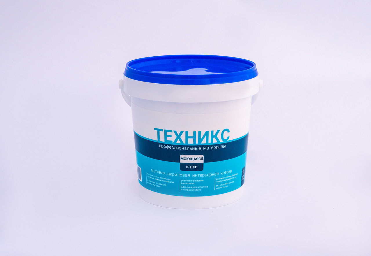 Краска ТЕХНИКС моющаяся 1 кг. РБ (ВД-АК-2 В-1001) купить в Минске, цена