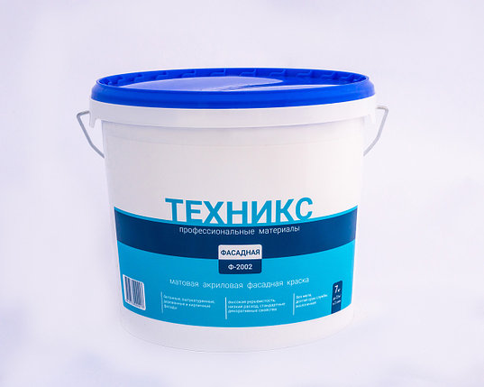 Краска ТЕХНИКС фасадная 7 кг. РБ (ВД-АК-1 Ф2002), фото 2