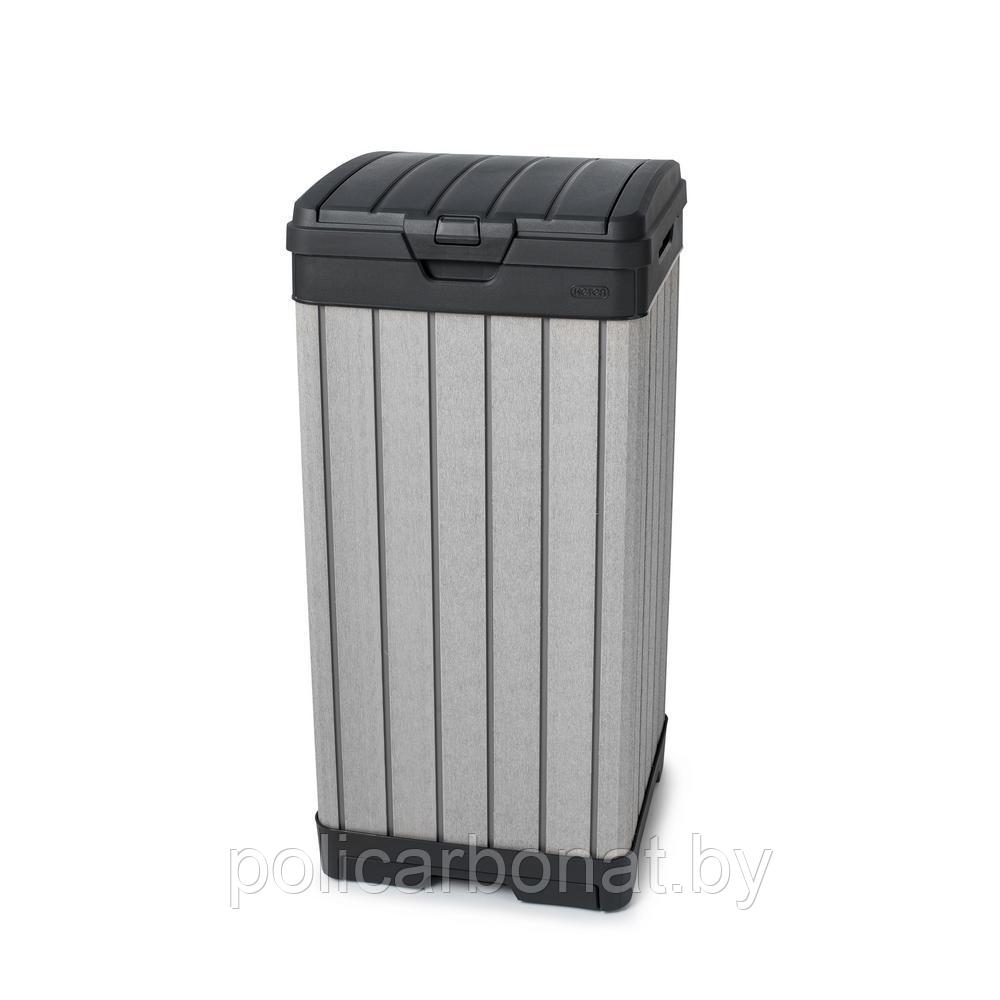 Контейнер для мусора уличный ROCKFORD BIN 125L, черный/серый - фото 1 - id-p107895841