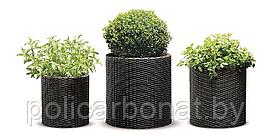 Кашпо напольное Cylinder Planter M, коричневый