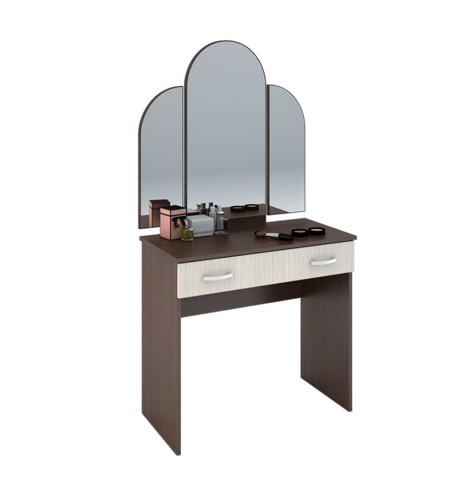 Макияжный стол Басса СТ 551 с зеркалом ЗР 552 - Венге / Белфорт