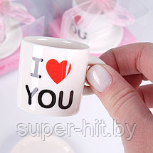Сувенирный набор кружка с блюдцем "I love you", фото 2