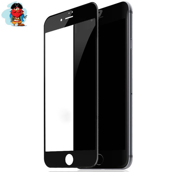 Защитное стекло для Apple iPhone 6 Plus, 5D (полная проклейка), цвет: черный - фото 1 - id-p88616788