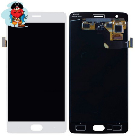 Экран для OnePlus 3, 3T с тачскрином, цвет: белый оригинал, переклей - фото 1 - id-p88616804