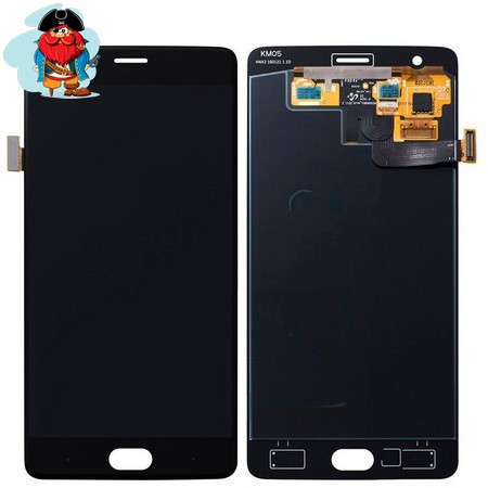 Экран для OnePlus 3, 3T с тачскрином, цвет: черный оригинал, переклей - фото 1 - id-p88616805