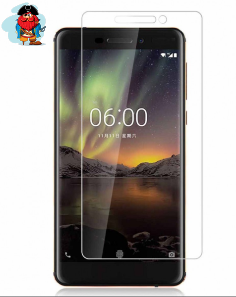Защитное стекло для Nokia 6.1 2018 цвет: прозрачный - фото 1 - id-p117835586