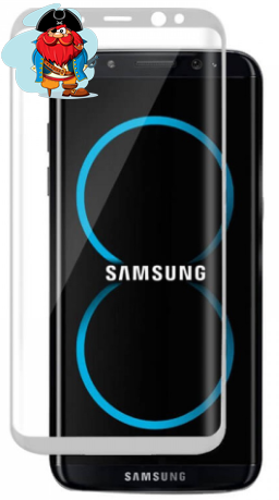 Защитное стекло для Samsung Galaxy S8+ (SM-G955FD) 5D (полная проклейка) цвет: белый - фото 1 - id-p117835604