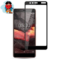 Защитное стекло для Nokia 5.1 2018 5D (полная проклейка) цвет: черный