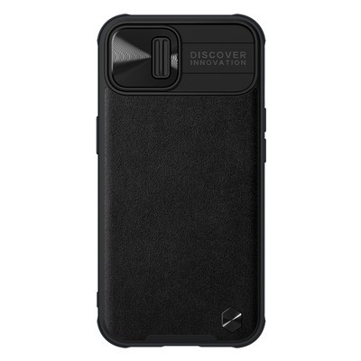 Силиконовая накладка Nillkin CamShield Leather Case Черная для Apple iPhone 13 - фото 1 - id-p175490264