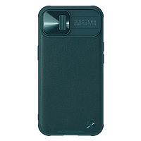 Силиконовая накладка Nillkin CamShield Leather Case Зеленая для Apple iPhone 13