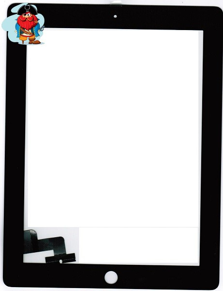 Тачскрин для планшета Apple iPad 2 (A1395, A1396, A1397), цвет: черный - фото 1 - id-p88616985