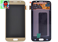 Экран для Samsung Galaxy S6 (G920F) с тачскрином, цвет: золотой оригинальный