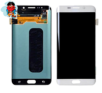 Экран для Samsung Galaxy S6 Edge (G925F) с тачскрином, цвет: белый оригинальный