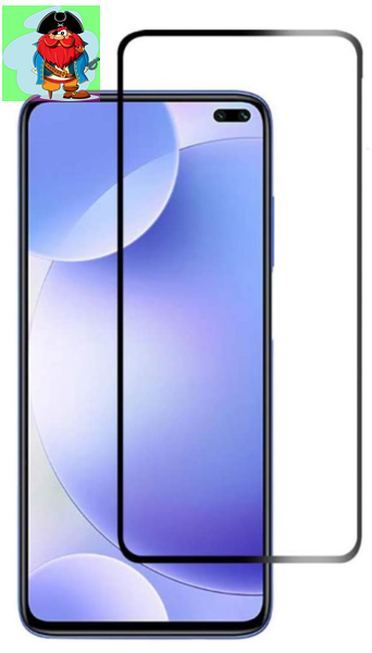 Защитное стекло для Xiaomi POCO X2 5D (полная проклейка), цвет: черный - фото 1 - id-p128314108