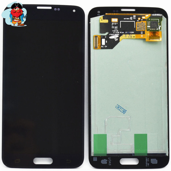 Экран для Samsung Galaxy S5 (g900f) с тачскрином, цвет: черный, оригинальный - фото 1 - id-p118966713