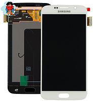 Экран для Samsung Galaxy S6 (G920F) с тачскрином, цвет: белый оригинальный