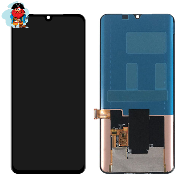 Экран для Xiaomi Mi Note 10 с тачскрином, цвет: черный (оригинал, переклей) - фото 1 - id-p169972325