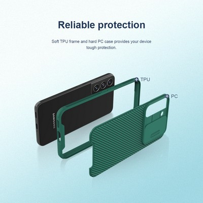Чехол-накладка Nillkin CamShield Pro Черная для Samsung Galaxy S22 - фото 4 - id-p175490273