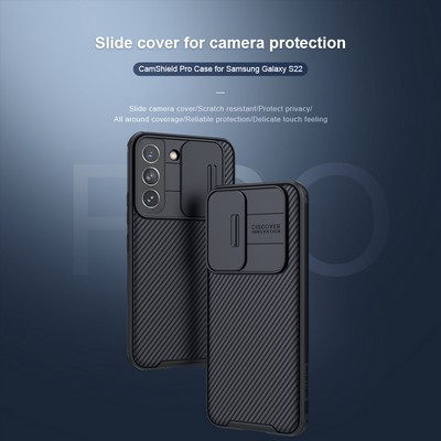 Чехол-накладка Nillkin CamShield Pro Черная для Samsung Galaxy S22 - фото 7 - id-p175490273