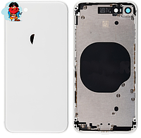 Корпус (задняя крышка, рамка, сим-лоток) для Apple iPhone 8, цвет: серебристый