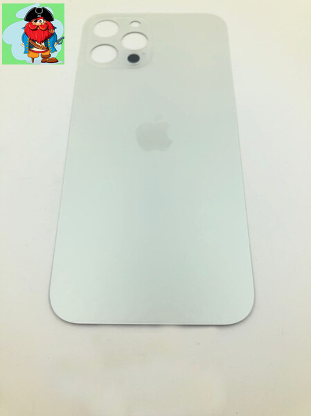Задняя крышка (стекло) для Apple iPhone 12 Pro MAX, цвет: белый (широкое отверстие под камеру) - фото 1 - id-p149107218