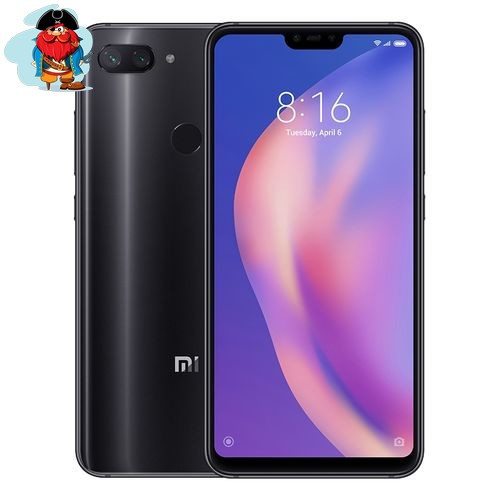 Задняя крышка для Xiaomi Mi 8 Lite (Mi8 Lite) цвет: черный - фото 1 - id-p102069923