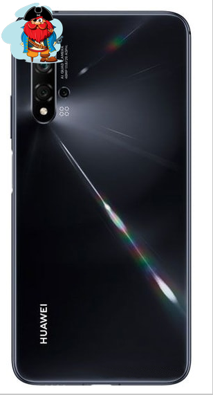 Задняя крышка (корпус) для Huawei Nova 5T (YAL-L21), цвет: черный - фото 1 - id-p174356986