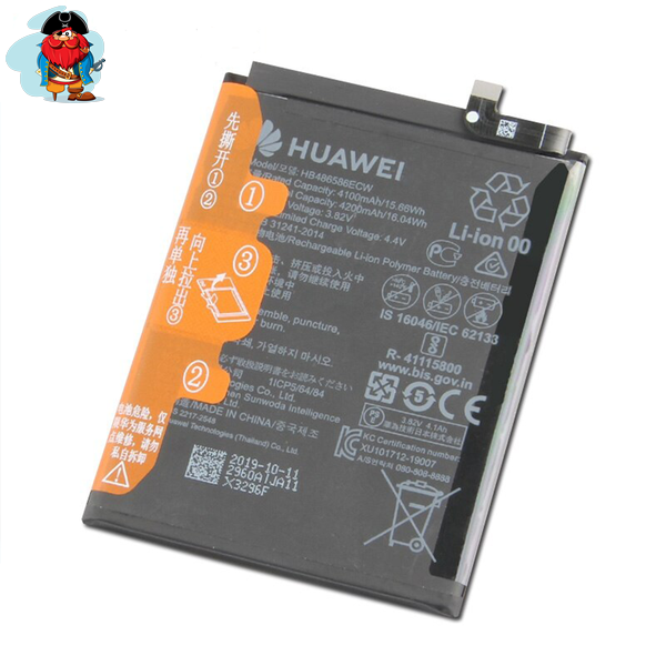 Аккумулятор для Huawei Honor View 30 Pro (HB486586ECW) оригинальный - фото 1 - id-p127078001