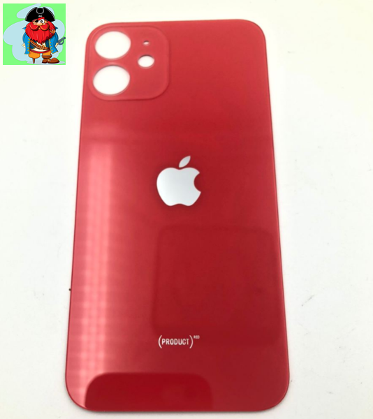 Задняя крышка (стекло) для Apple iPhone 12 mini, цвет: красный (широкое отверстие под камеру) - фото 1 - id-p149145204