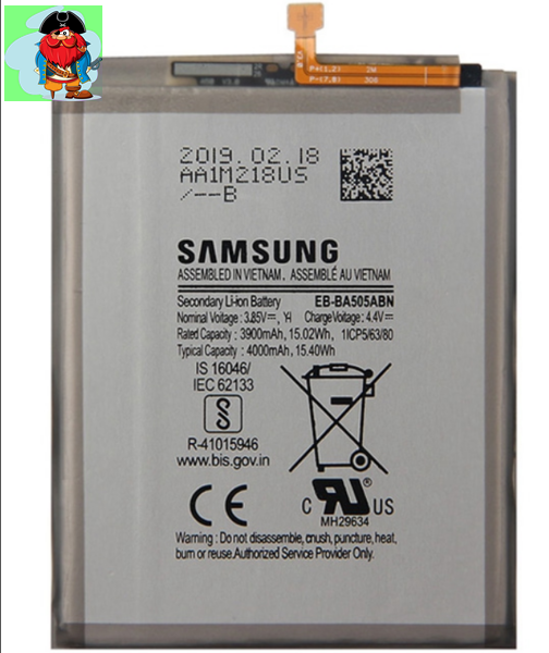Аккумулятор для Samsung Galaxy A50S (EB-BA505ABU) оригинальный - фото 1 - id-p127083603