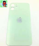 Задняя крышка (стекло) для Apple iPhone 12 mini, цвет: зеленый (широкое отверстие под камеру)