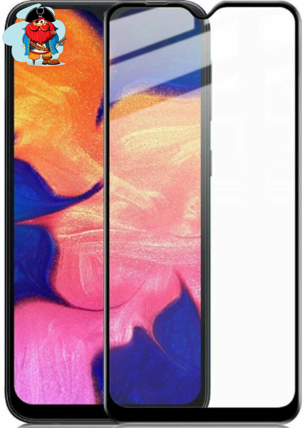 Защитное стекло для Samsung Galaxy A10s (SM-A107F) 5D (полная проклейка), цвет: черный - фото 1 - id-p119200353