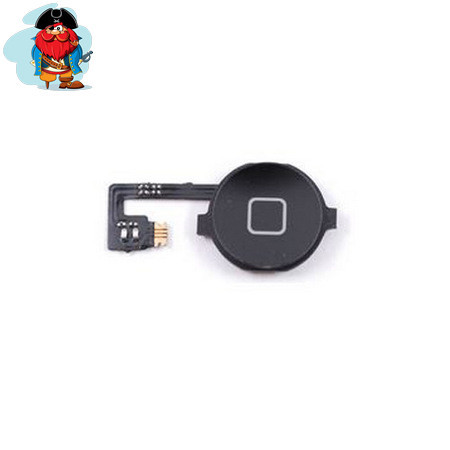 Шлейф кнопки Home (с кнопкой) для Apple iPhone 4, цвет: черный - фото 1 - id-p88617294