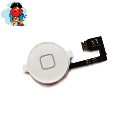 Шлейф кнопки Home (с кнопкой) для Apple iPhone 4s, цвет: белый - фото 1 - id-p88617301