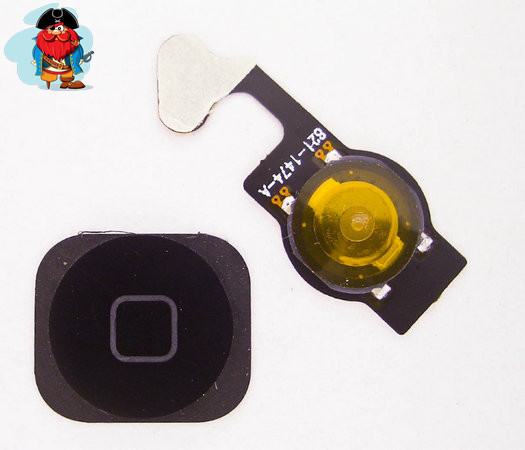 Шлейф кнопки Home (с кнопкой) для Apple iPhone 5, цвет: черный - фото 1 - id-p88617308