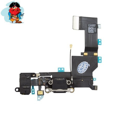 Шлейф разъема зарядки для Apple iPhone 5C (Charge Conn), цвет: черный - фото 1 - id-p88617312
