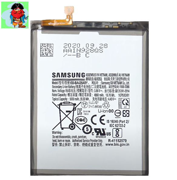 Аккумулятор для Samsung Galaxy A72 (EB-BA426ABY) оригинальный - фото 1 - id-p150600694