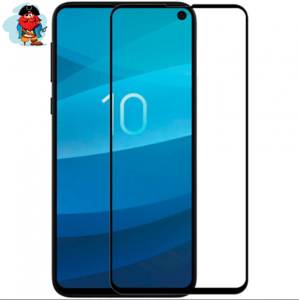 Защитное стекло для Samsung Galaxy S10e (G970) 5D (полная проклейка), цвет: черный - фото 1 - id-p119301672