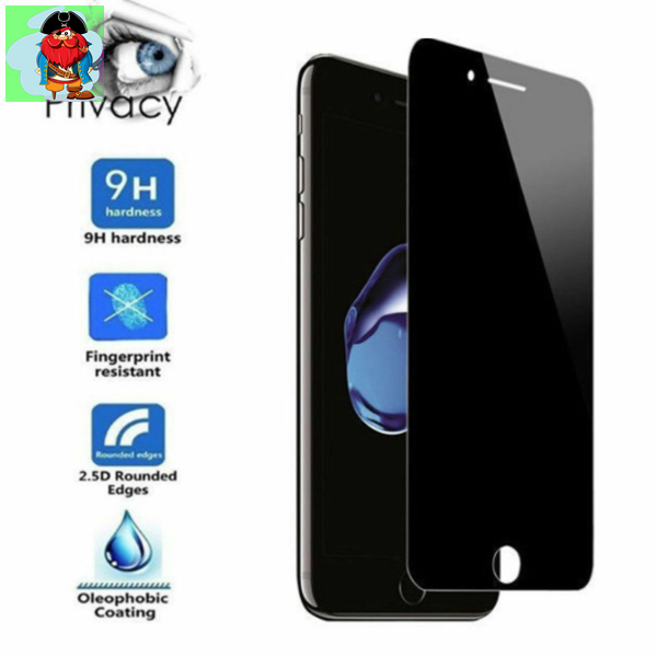 Антишпионское защитное стекло для Apple iPhone 6 5D (полная проклейка), цвет: черный - фото 1 - id-p137333082