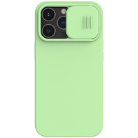 Силиконовая накладка Nillkin CamShield Silky Silicone Case Зеленая для Apple iPhone 13 Pro Max