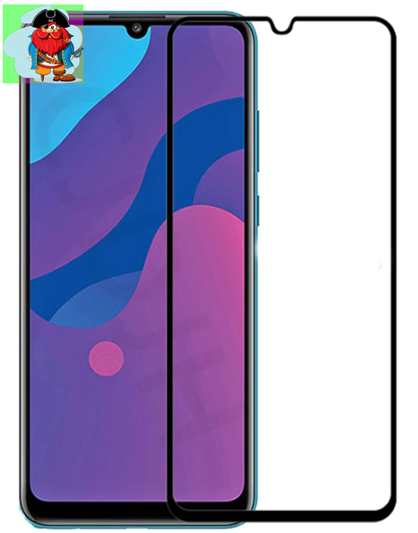 Защитное стекло для Huawei Honor 9A 5D (полная проклейка), цвет: черный - фото 1 - id-p129831504